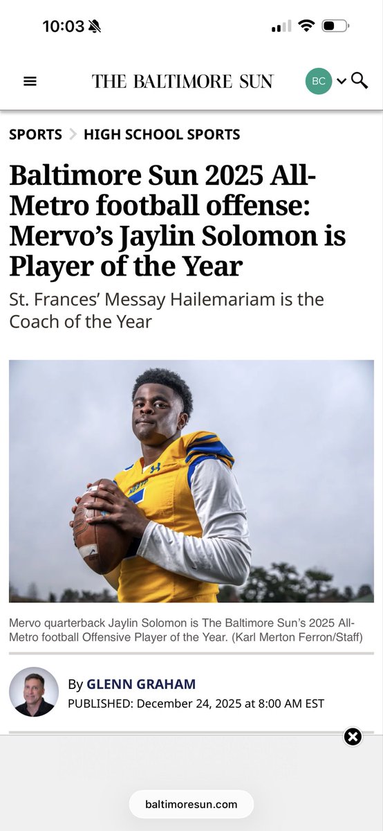 Mervo H.S. Football tweet media