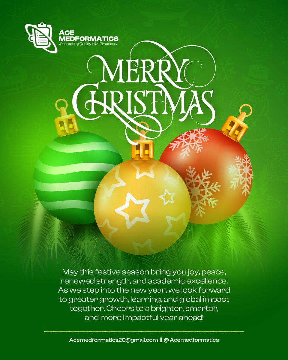AMedformatics's tweet image. Wishing you a Merry Christmas from all of us at @Amedformatics🎄

May your holiday season be filled with joy, laughter, and plenty of gifts! 🎁

We are truly grateful for your support and for being with us throughout the year.
#WeAreAce #MerryChristmas