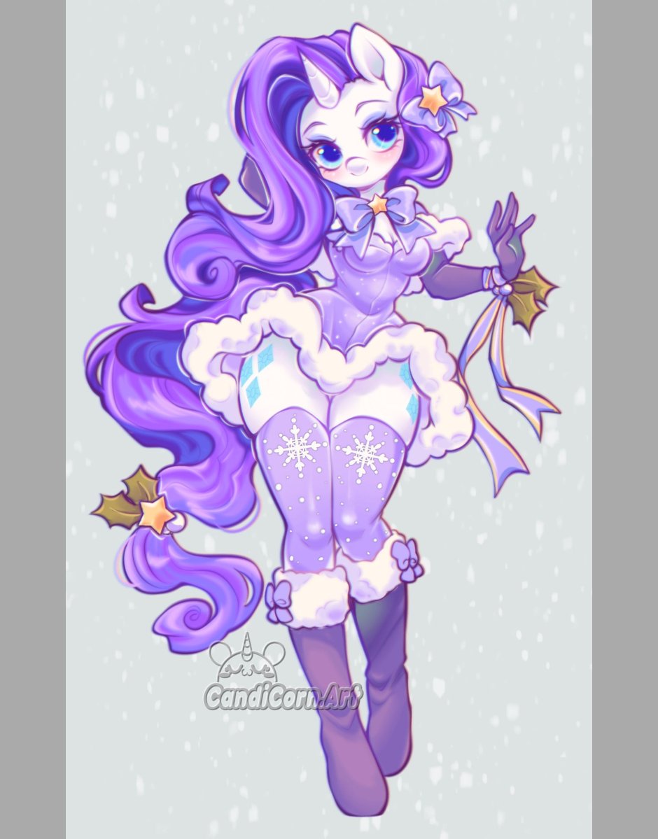 CandiCornArt's tweet image. Have a Happy Rarity Christmas! 💎🎄