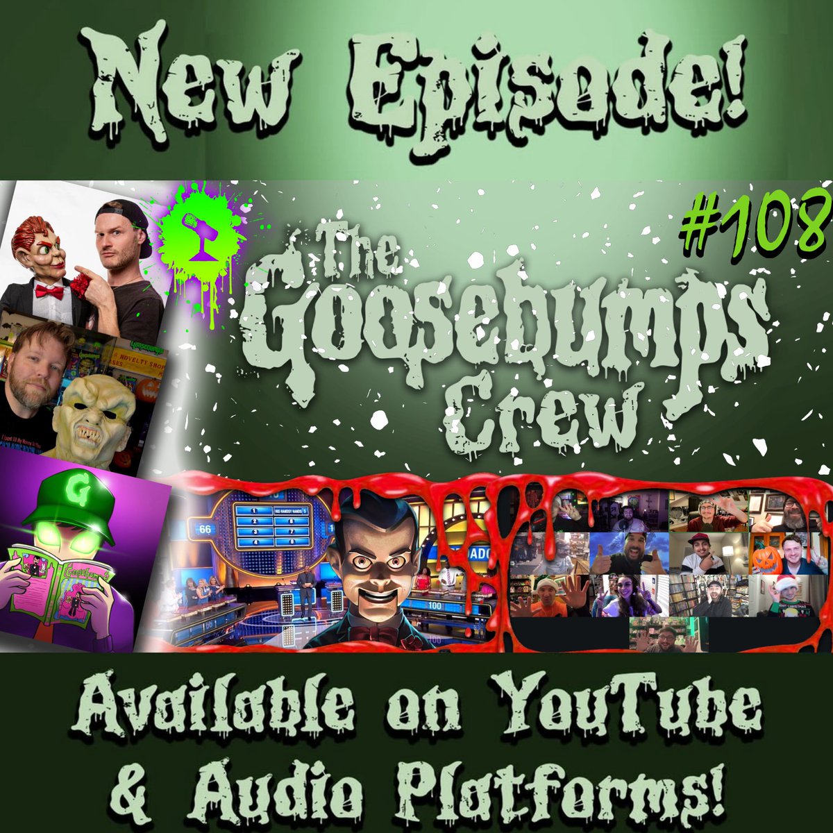 GBCrewPodcast's tweet image. It’s Wednesday, and that means a brand new Goosebumps Crew is now available to watch and listen! This week, It’s Christmas!!! And we celebrate the GBC way by playing the feud! We invite members of our extended Goosebumps Crew family to join us in playing a Goosebumps themed…