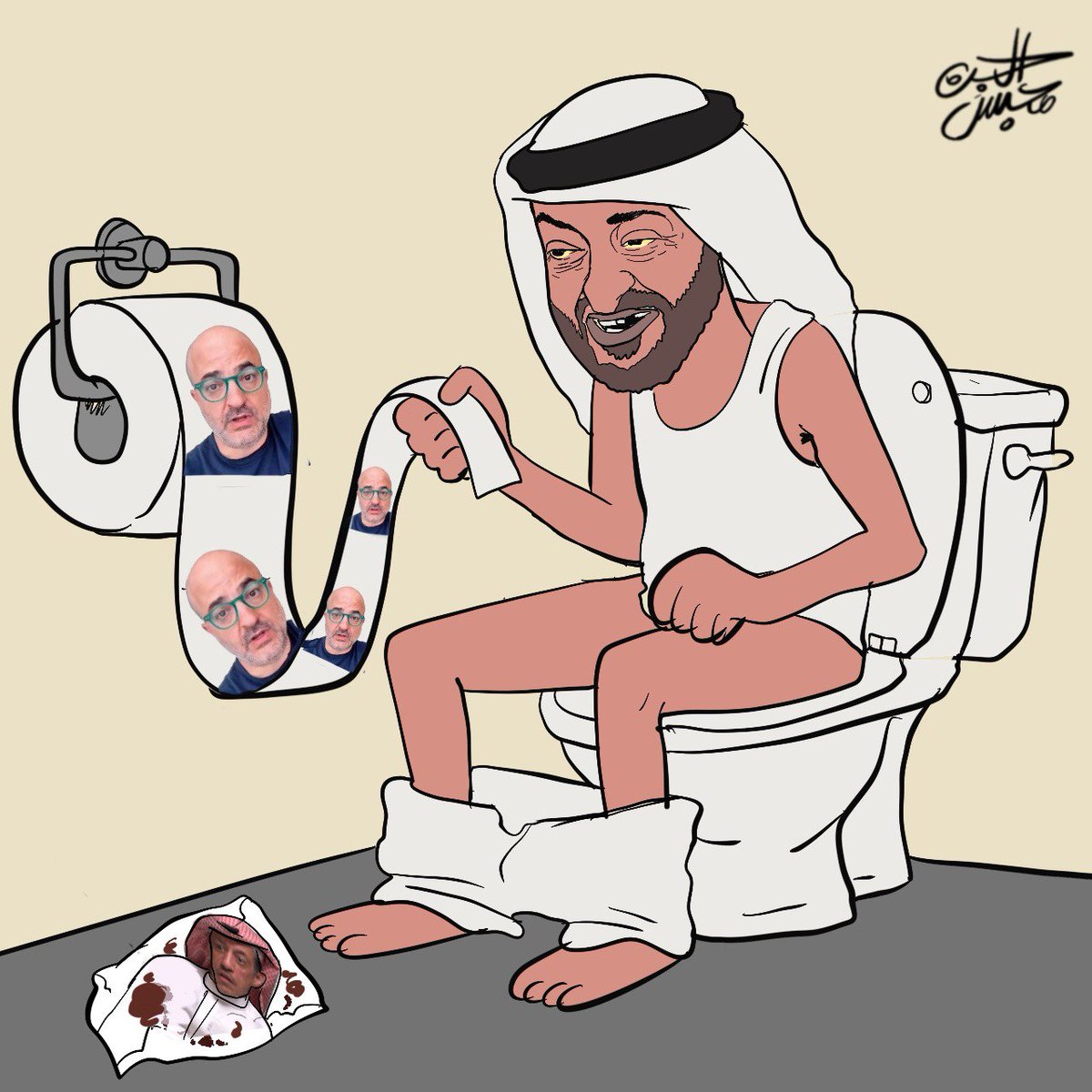 النهاية المتوقعة للمنديل نديم قطيش👇