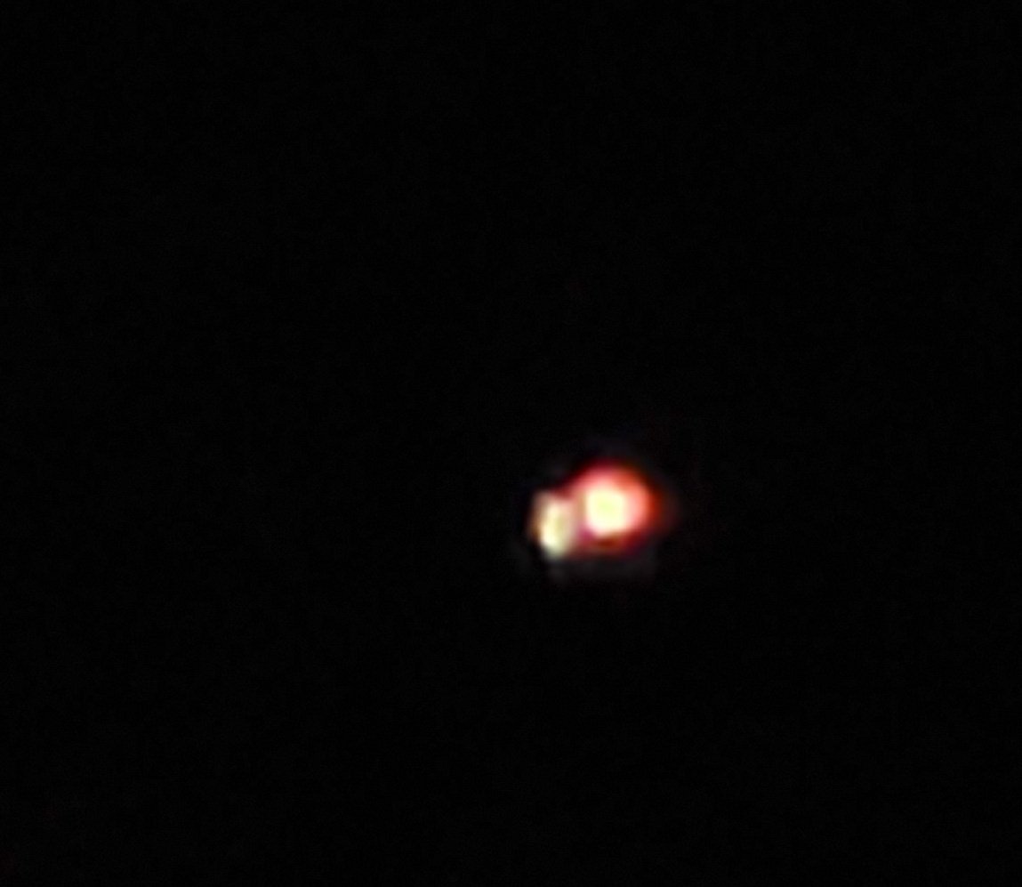 This one happened over Southern Wisconsin. I was trying to explain to a family member how many times Ive seen objects that I know are different than what we know. Its the light. If you put a lamp shade over a light it still shines out far byond the light bulb. These lights do not