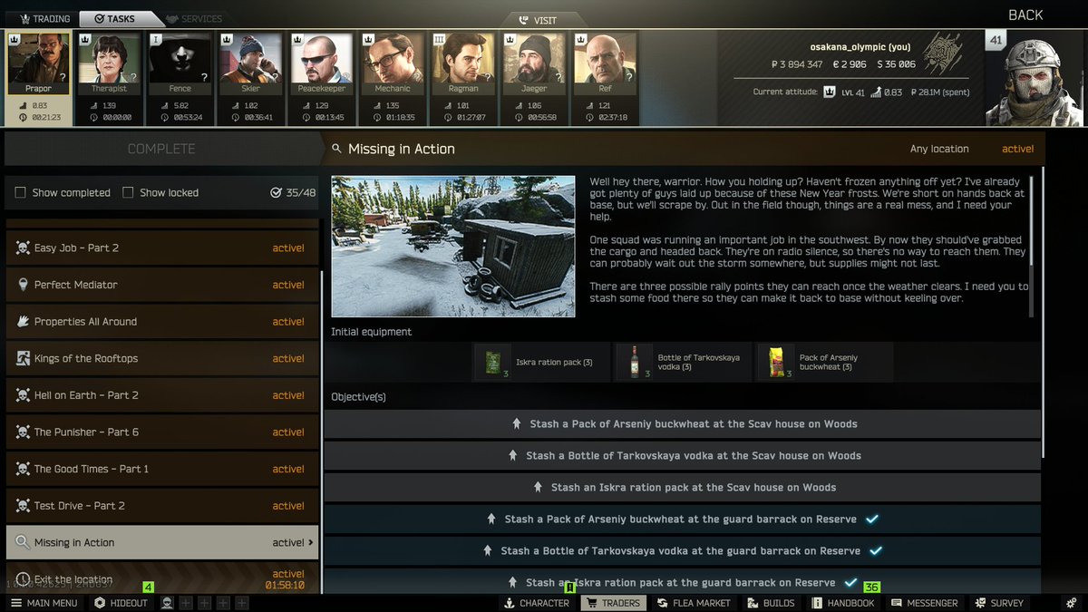 osakana_olympic's tweet photo. クリスマスイベントタスク "Missing in Action"
Reserveの場所はRB-VOの建物入ってすぐの部屋です

#EscapefromTarkov #タルコフ https://t.co/rn5P3yg0Ke