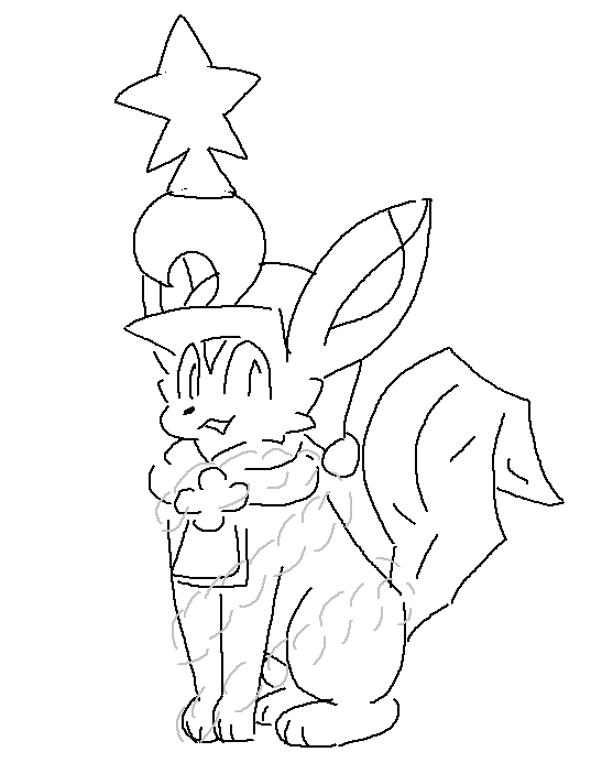 Just_a_Leafeon's tweet image. little doodle for x-mas