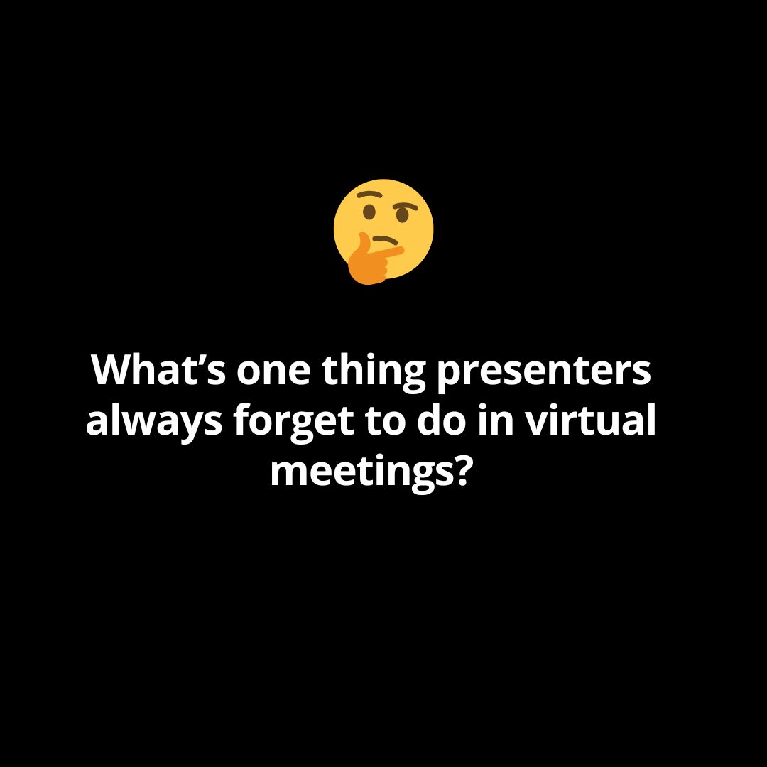 bigkid's tweet image. So many virtual meetings fall flat for the same simple reason. 👀
What’s the one thing presenters keep forgetting… and absolutely shouldn’t?
Drop yours below, let’s help each other run better meetings. ⬇️

#engagingvirtualretreat #johnchen