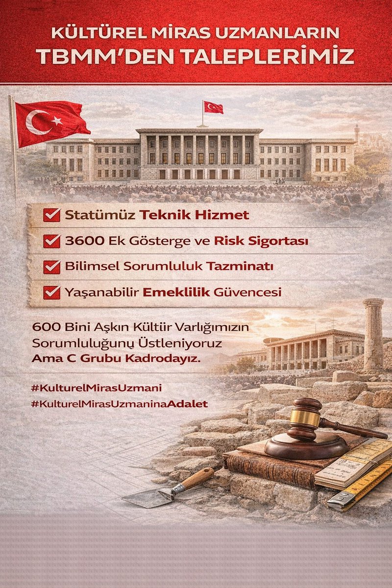 hzrinan's tweet photo. #KulturelMirasUzmani  #KulturelMirasUzmaninaAdalet
Cumhurbaşkanlığı aşamasındaki dosyamız için adil karar bekliyoruz. @Akparti @herkesicinCHP @MHP_Bilgi @TCKulturTurizm @MehmetNuriErsoy  @mehmedmus @MehmetTaytak @TCKulturTurizm @buyukgumus @SunayKaramik @dernegi_kultur @hizirinan https://t.co/Cu5yks3zMu