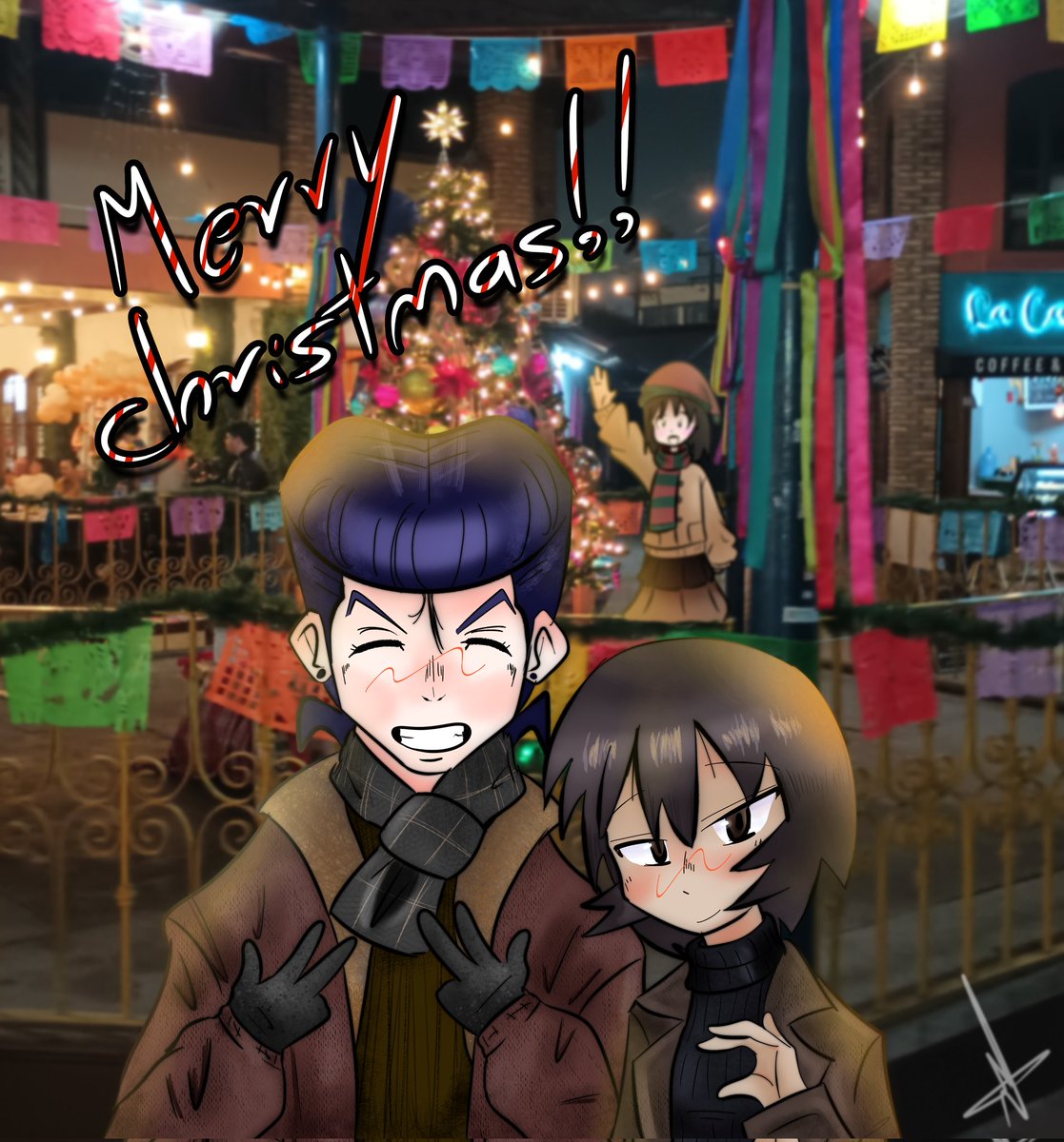 NikSnikerz's tweet photo. HOW JOLLY HOHOHO MERRY CHRISTMAS 🎁🎄🎁🎄🎁🎄
(ft. the couple ^^)
#azumangadaioh #あずまんが大王
#JJBA https://t.co/9Y7oXch49o