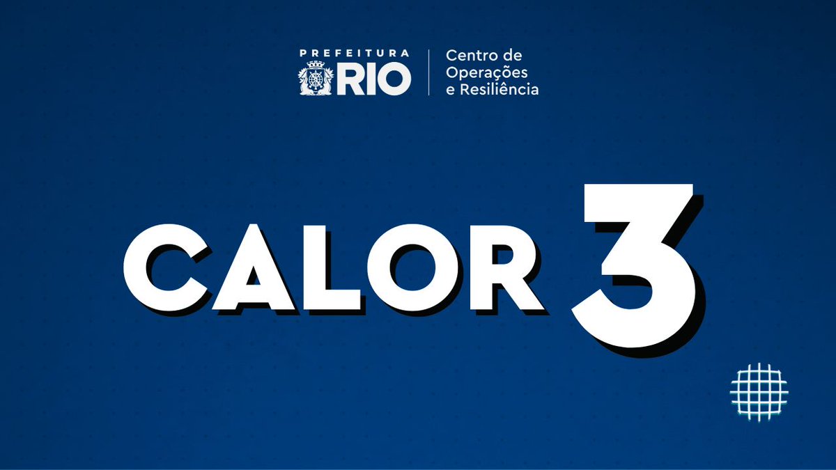 OperacoesRio's tweet image. MUNICÍPIO DO RIO ENTROU EM CALOR 3 ÀS 15H50 DESTA QUARTA-FEIRA, DIA 24 DE DEZEMBRO DE 2025

A cidade do Rio de Janeiro atingiu o terceiro nível do Protocolo de Calor (CALOR 3) às 15h50 desta quarta-feira, dia 24 de dezembro de 2025. O Calor 3 caracteriza-se quando há registro de…