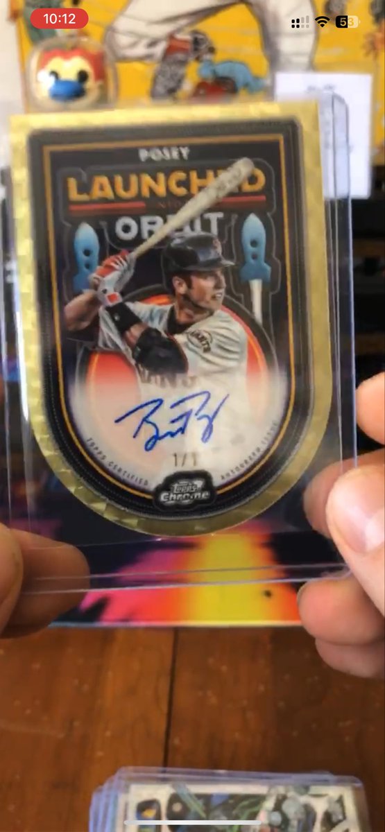 Christmas came a day early today. Picked up my Giants on a break this am and hit Cosmic Chrome Launch into Orbit 1/1 Superfractor Buster Posey auto <a href="/CardPurchaser/">Card Purchaser</a> <a href="/Topps/">Topps</a> 
I’m still shaky lol