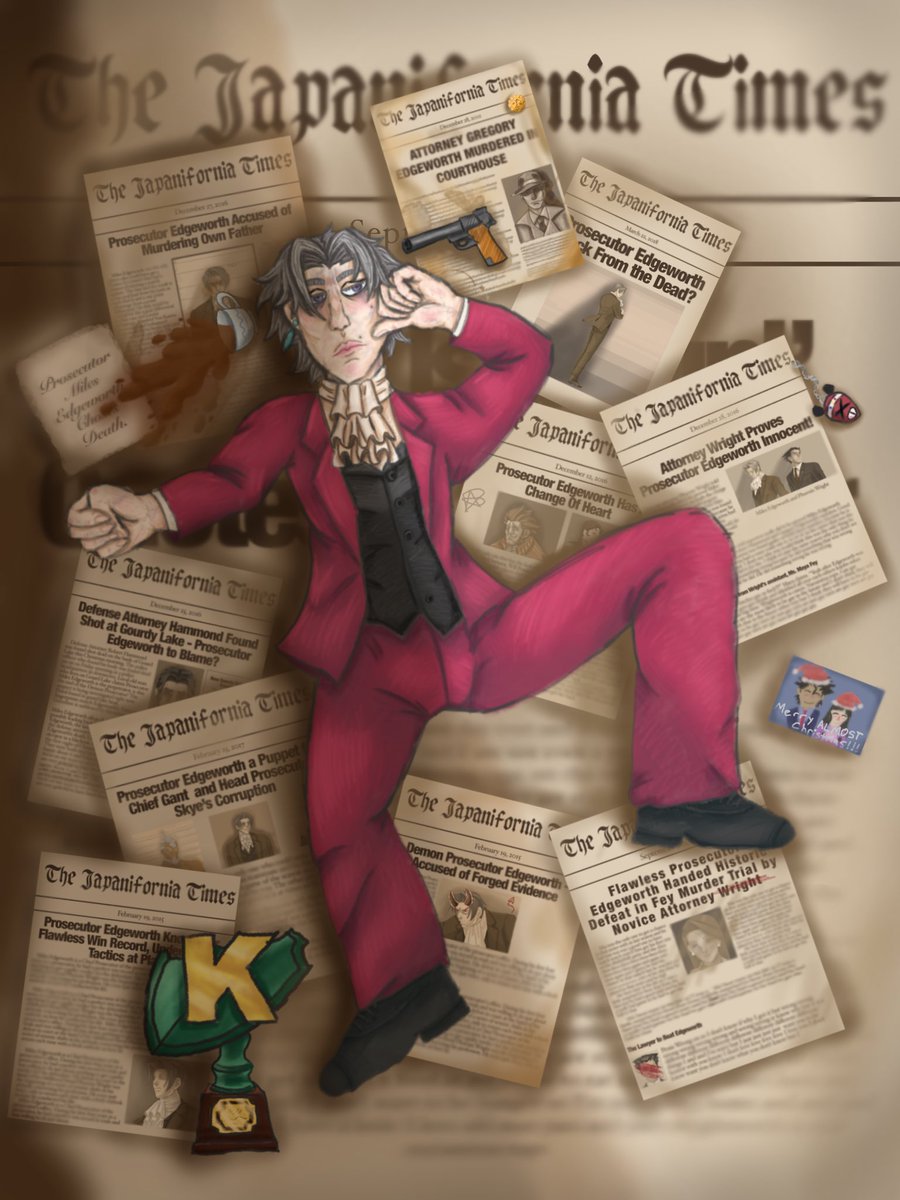 Emo_Faye_Tonic's tweet photo. MERRY ALMOST CHRISTMAS !
I love this piece to bits. Eat him up 🙂‍↕️

#AceAttorney #milesedgeworth #wrightworth #narumitsu #milesedgeworthaceattormey https://t.co/eCymvhgxKG