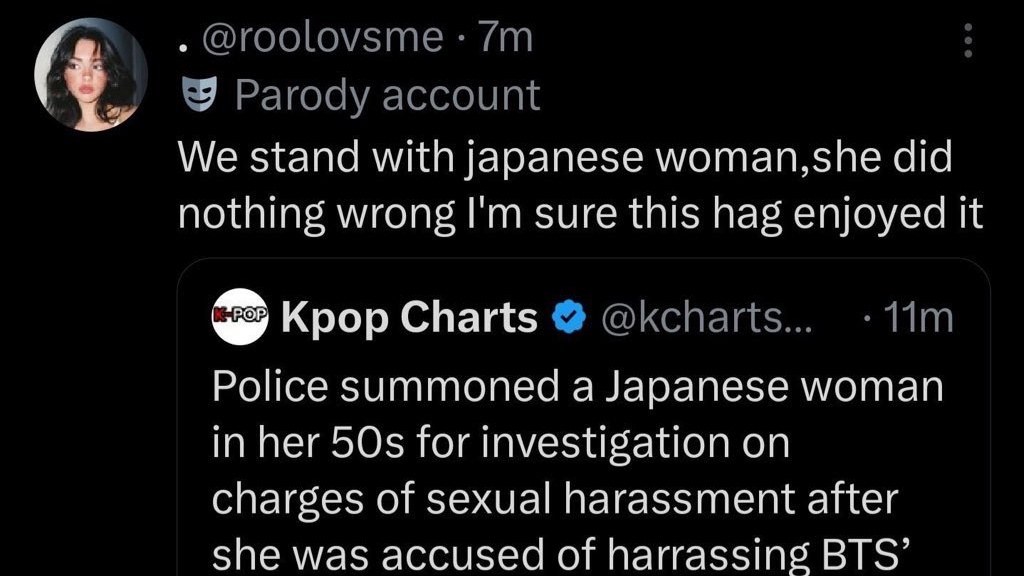 baesggukie's tweet image. look at the kpop stans being sympathetic when yall hyped the stalkers and dragged jungkook instead when the same thing happened to him. bunch of hypocrites.