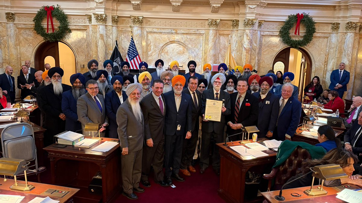 This week, the New Jersey State Assembly celebrated and  recognized  the Sikh tradition’s enduring defense of religious freedom.  In 1675, The 9th Sikh Guru, Guru Teg Bahadur Sahib, gave his life to protect the right of Hindus to worship freely, despite profound disagreements
