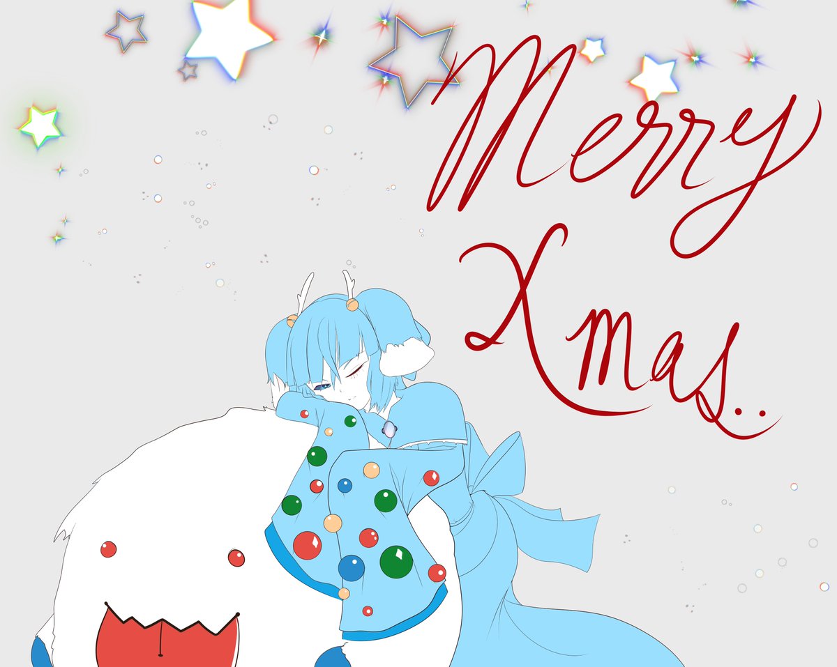 Chroma_REM's tweet photo. A Merry #Christmas Eve and Day to all 
(was planning to add more but feeling sick and had some family events which were nice)
Hope you all had nice Holidays with love ones too =w=/ https://t.co/toaM0PtwPU