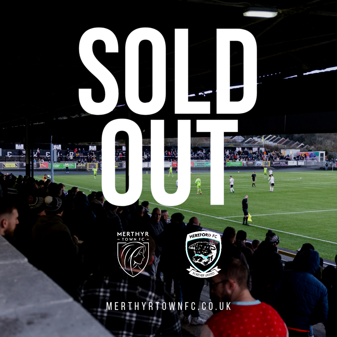 𝗜 𝗡 𝗖 𝗥 𝗘 𝗗 𝗜 𝗕 𝗟 𝗘 🤩

Our home fixture against <a href="/HerefordFC/">Hereford FC</a> at Penydarren Park on Tuesday 30th December 2025 is now SOLD OUT! 

Thank you for your incredible support Martyrs, it is going to be some night with almost 4,000 under the lights! 👏🏼

#OurTownOurClub