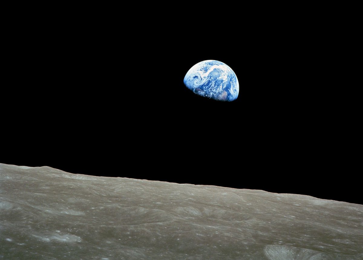 On this day in 1968, the Earthrise photo was taken from Apollo 8, and it changed the world. 
What’s now known as the “overview effect,” this one image created a cognitive shift, allowing us to see Earth as one interconnected system. 

Why seeing the whole Earth from space changed