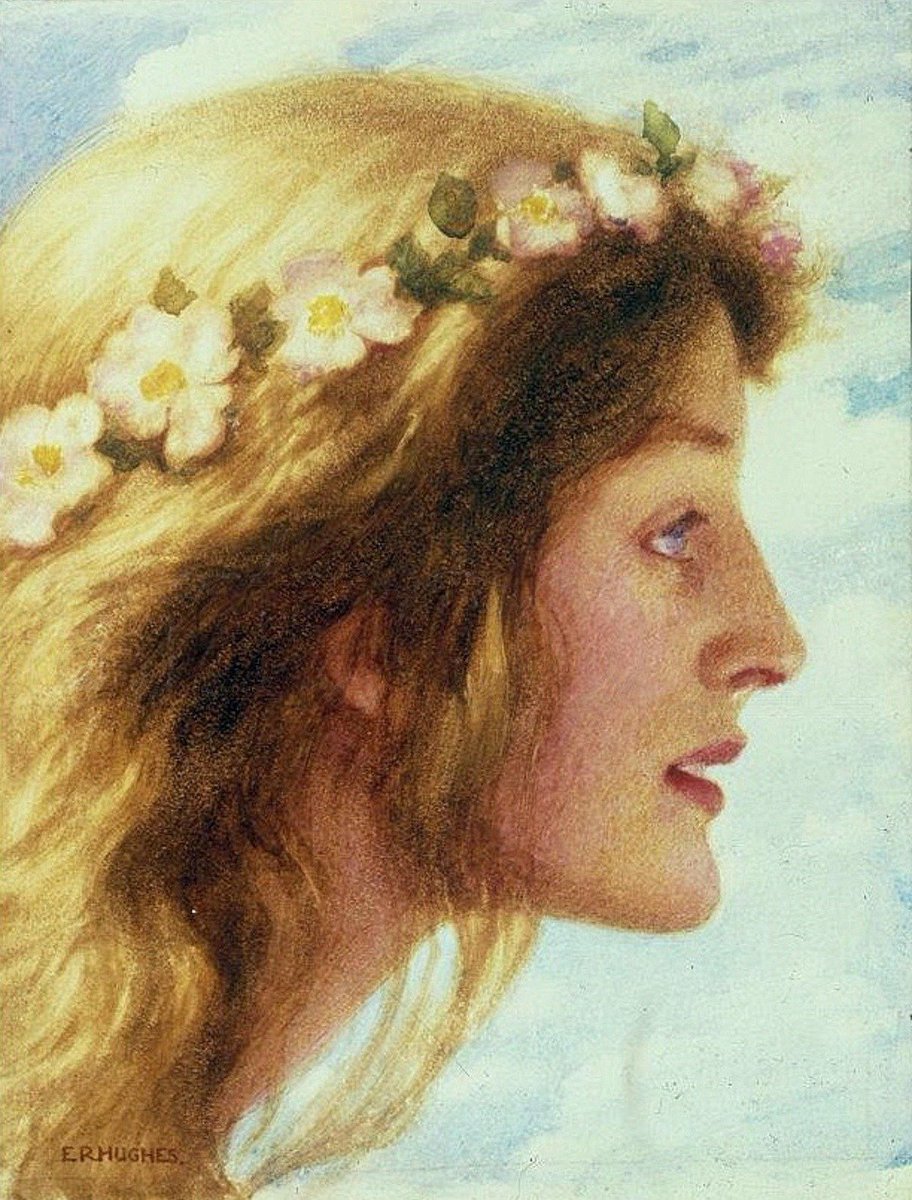 _ArtMuseum's tweet photo. Day and Night, by Edward Robert Hughes (1851-1914) https://t.co/J479teCfxJ