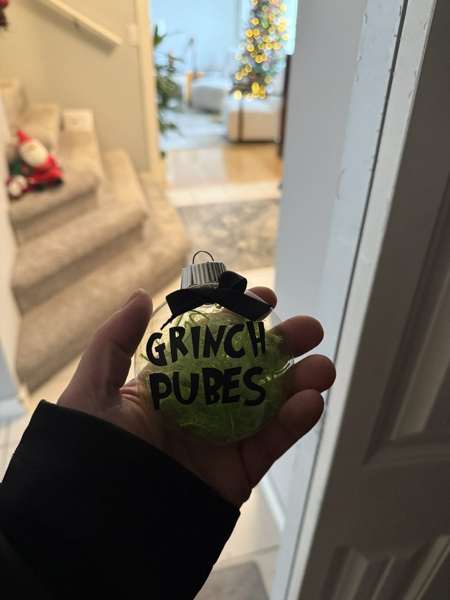 For some reason, this ornament keeps falling off the tree and finding its way into my coat pocket, SUV, drawer, pillowcase.

#MerryChristmas