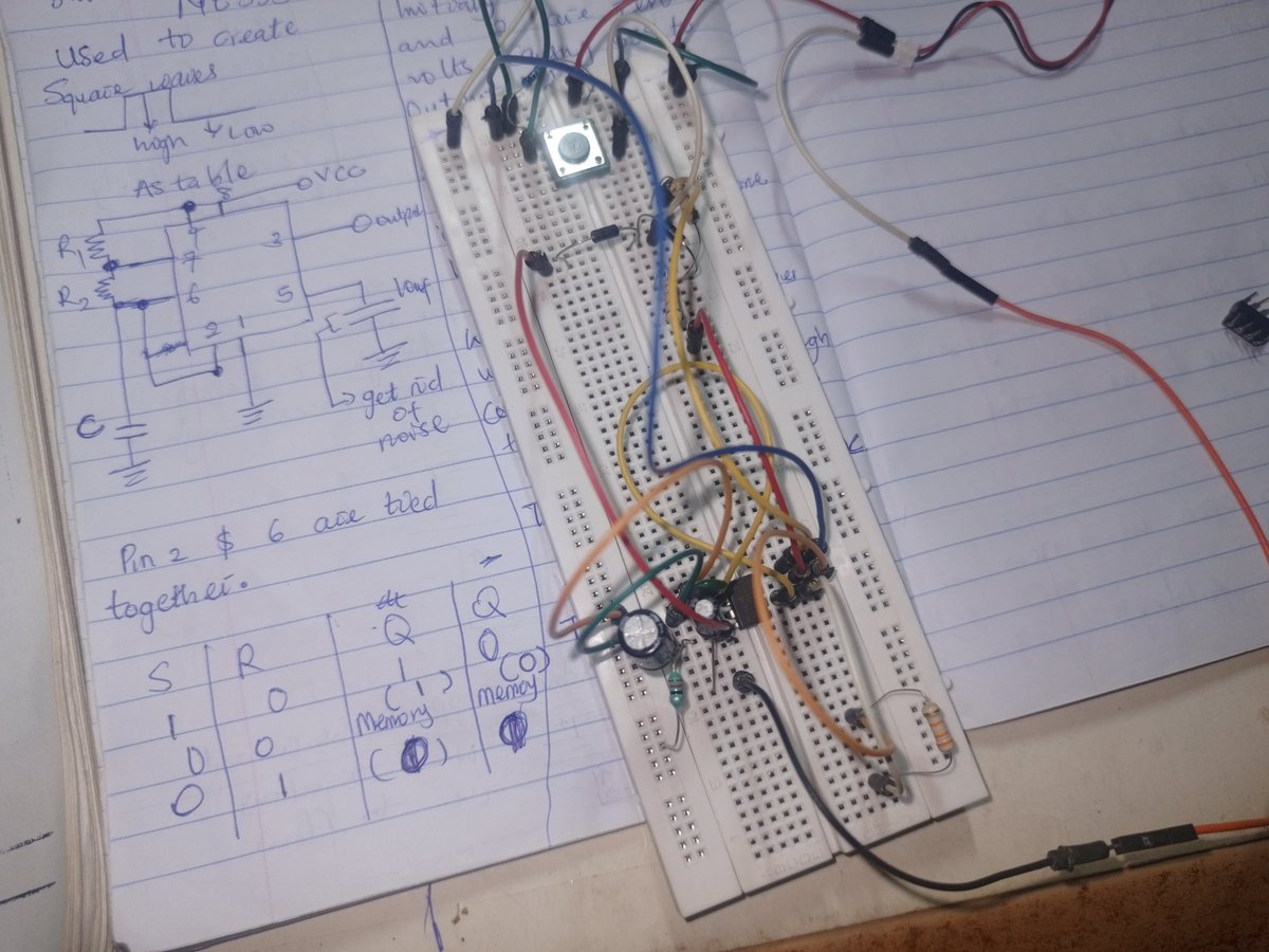 555 timer
 One of the first integrated circuit I got to use when starting my journey into electronics.

 I thought it use was only limited to timing purpose alone 
Until I saw a circuit schematic in the book Funway into Electronics where it was used to make a ding dong door bell