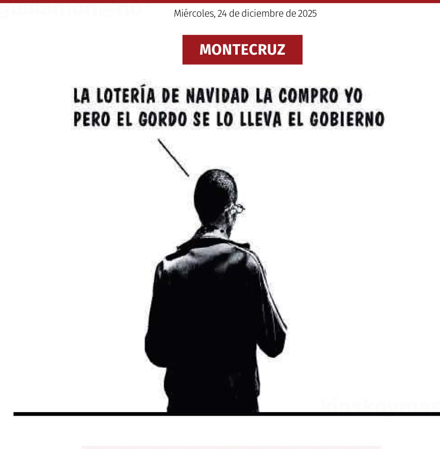 ⁦<a href="/FMontecruz/">Fernando Montecruz</a>⁩ Si, al menos, nos tocará el reintegro….ni eso.