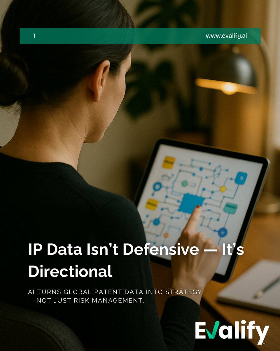 When viewed as an intelligence layer, patents reveal where innovation is crowded and where the next bets should be placed. #Evalify turns global patent data into actionable evidence so your strategy is based on proof, not instinct. 

Try Evalify -> evalify.ai