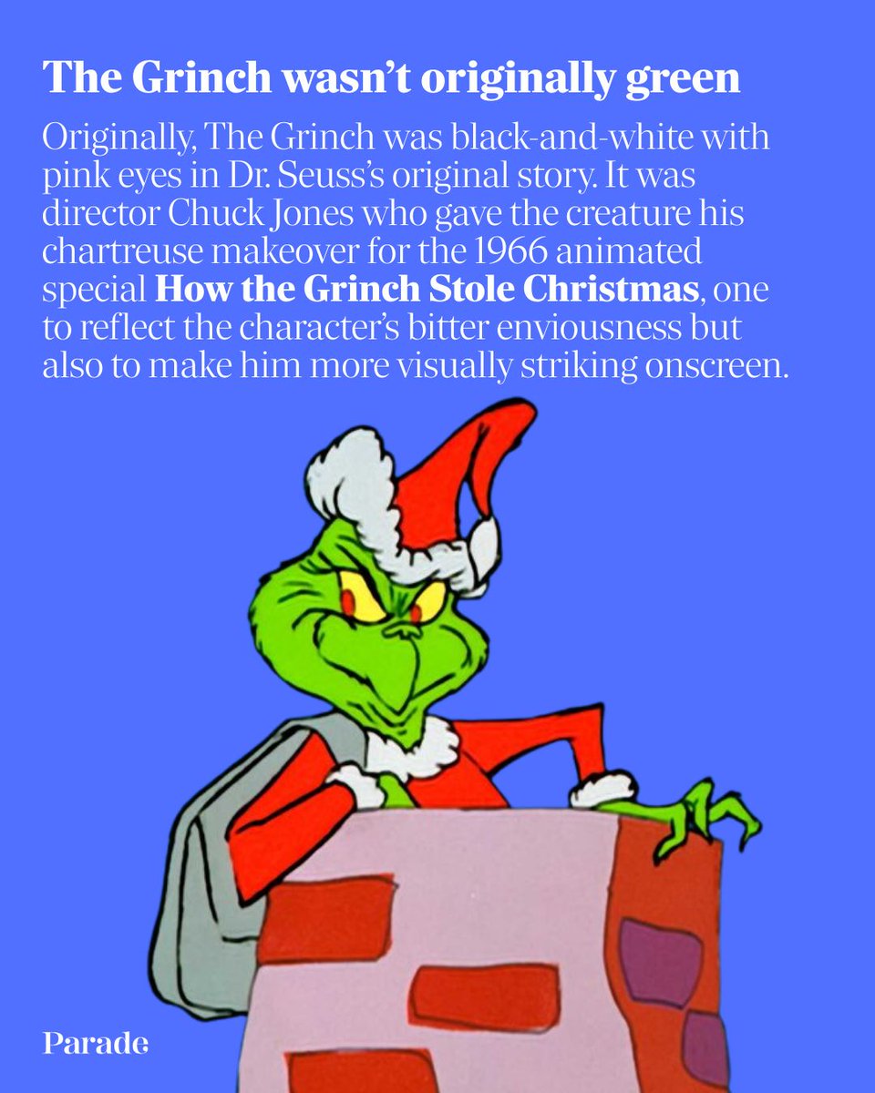 ParadeMagazine's tweet image. Here are fun facts and behind-the-scenes intel on the Jim Carrey classic #HowTheGrinchStoleChristmas!

Read the full list at the 🔗 below.
parade.com/movies/how-the…

#TheGrinch