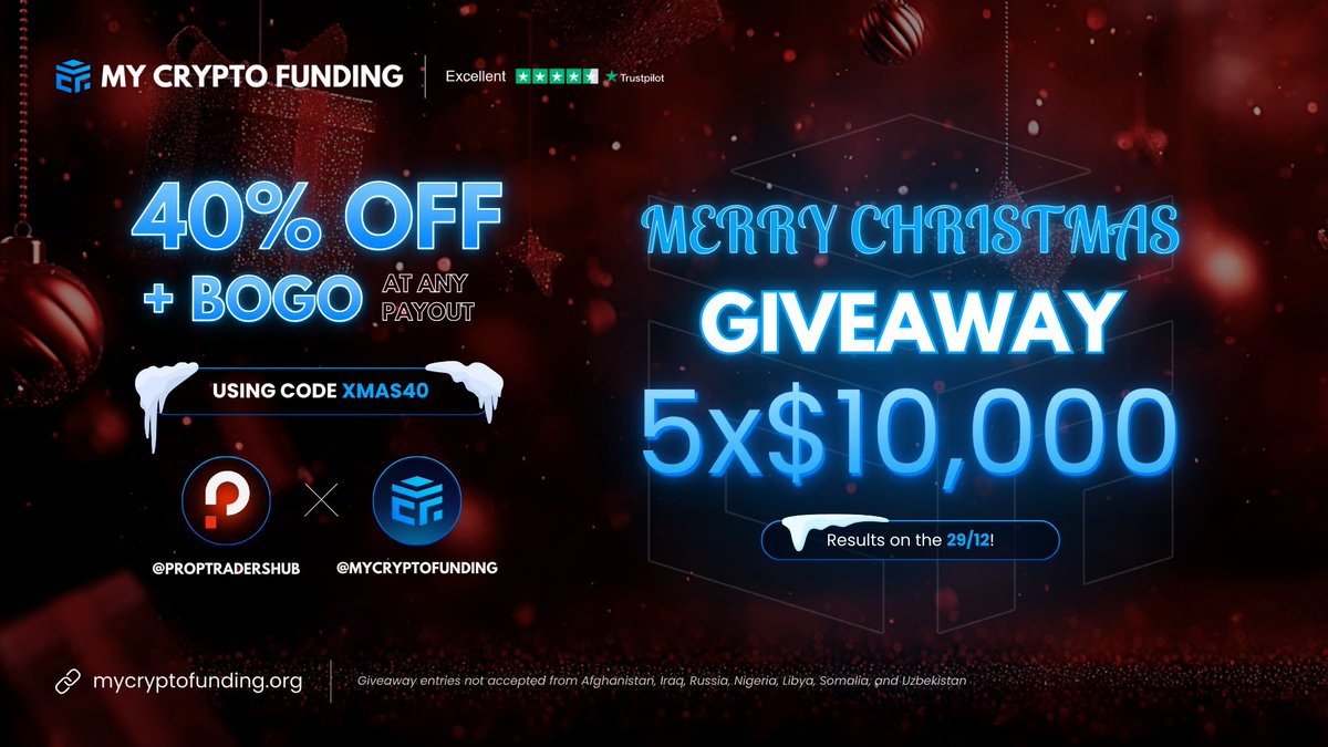 proptradershub's tweet photo. 🎁 5 X $10K Challenges 🎁

1. Follow @MyCryptoFunding | @muthaiah4x | @proptradershub    
2. Like and Repost
3. Tag 3 friends https://t.co/qtODiJXoC3