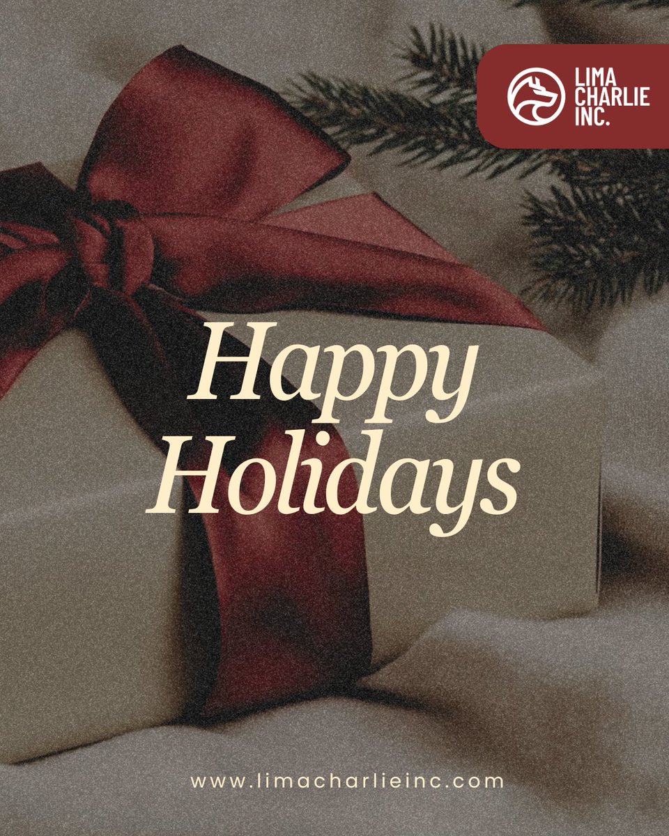 limacharlie_inc's tweet photo. Happy Holidays from all of us at Lima Charlie Inc.!

As the year winds down, we’re grateful for the conversations, connections, and opportunities to work alongside so many dedicated professionals and communities.

Wishing you a peaceful holiday season and continued success ahead.

#LimaCharlieInc #HappyHolidays #Gratitude #Community #Partnerships #LookingAhead