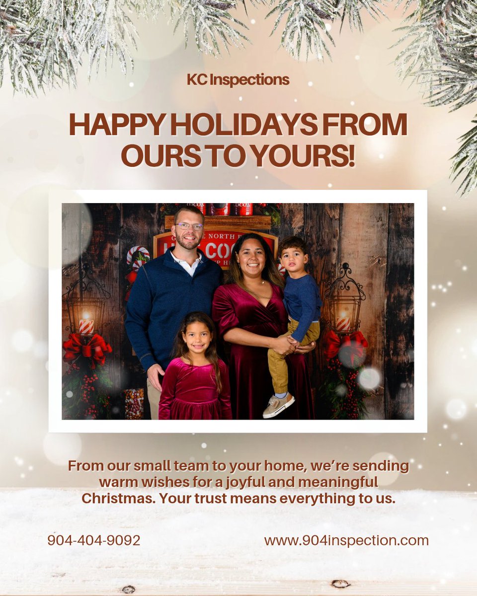 KCInspectionsFL's tweet photo. From KC Inspections we wish you a Merry Christmas and happy holiday season! https://t.co/BqQu19C2b9