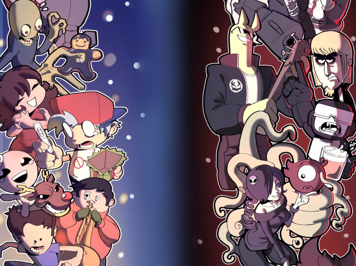Thank you Newgrounds for featuring our characters on the Christmas wall-art!