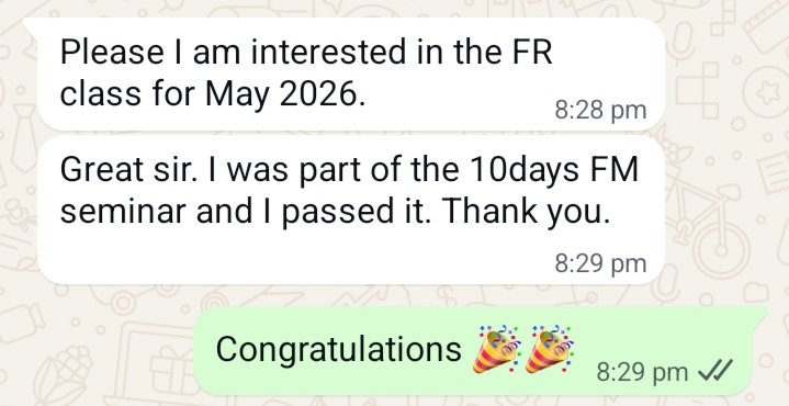 AObilana's tweet photo. The good news keeps coming..!!! 

This individual took part in the 10 Days of FM organized by @AOProfServices for the ICAN Nov 2025 diet exams and passed.

Another one for Mr Akin. https://t.co/k1fvNLSHad