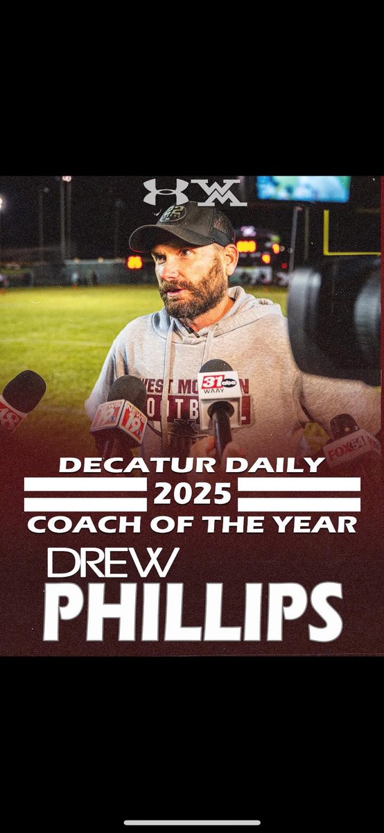 RecruitWestMo's tweet photo. Congrats to our very own @DrewNPhillips and @Mjohnson24_ on Decatur Daily Player and Coach of the Year!! Well deserved!! https://t.co/DezcOSIdp0