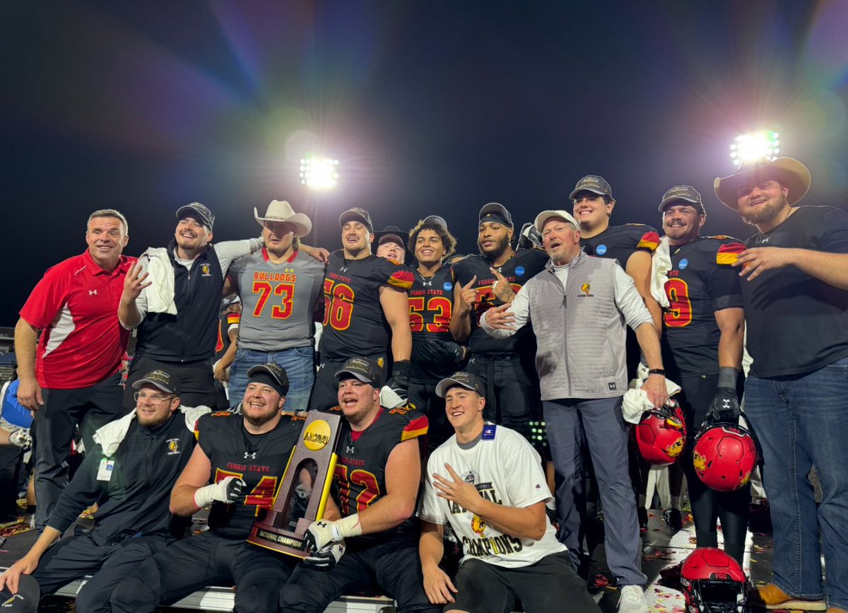 CoachDrewBurton's tweet photo. Let me tell you about the #NastyBoyz

Blocked for an offense that rushed for over 5,000 yards and 72 TDs. 

Set an all time @NCAA record for points in Division 1 or 2. 

Rushed for over 300 yards in their final 6 games including all 5 playoff games.

Dudes were perpetually #Nasty https://t.co/YI5z2xHGwy