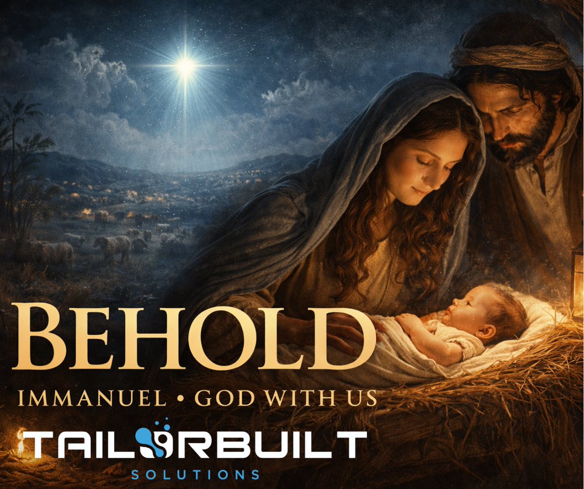 Tailor_Built's tweet photo. May we pause and consider the magnitude of what we celebrate tomorrow: the Creator of the universe humbled Himself and took on flesh, lived a perfect life, then suffered for the sins of all those who would ever believe, giving us His perfect righteousness that we might stand before the Father blameless and pure. A stunning truth, for which those who’ve been born again must remain ever grateful. Thank you, Lord, for your grace, mercy, and kindness. All of us at TailorBuilt Solutions wish all of you the merriest of Christmases and an exciting and blessed New Year.