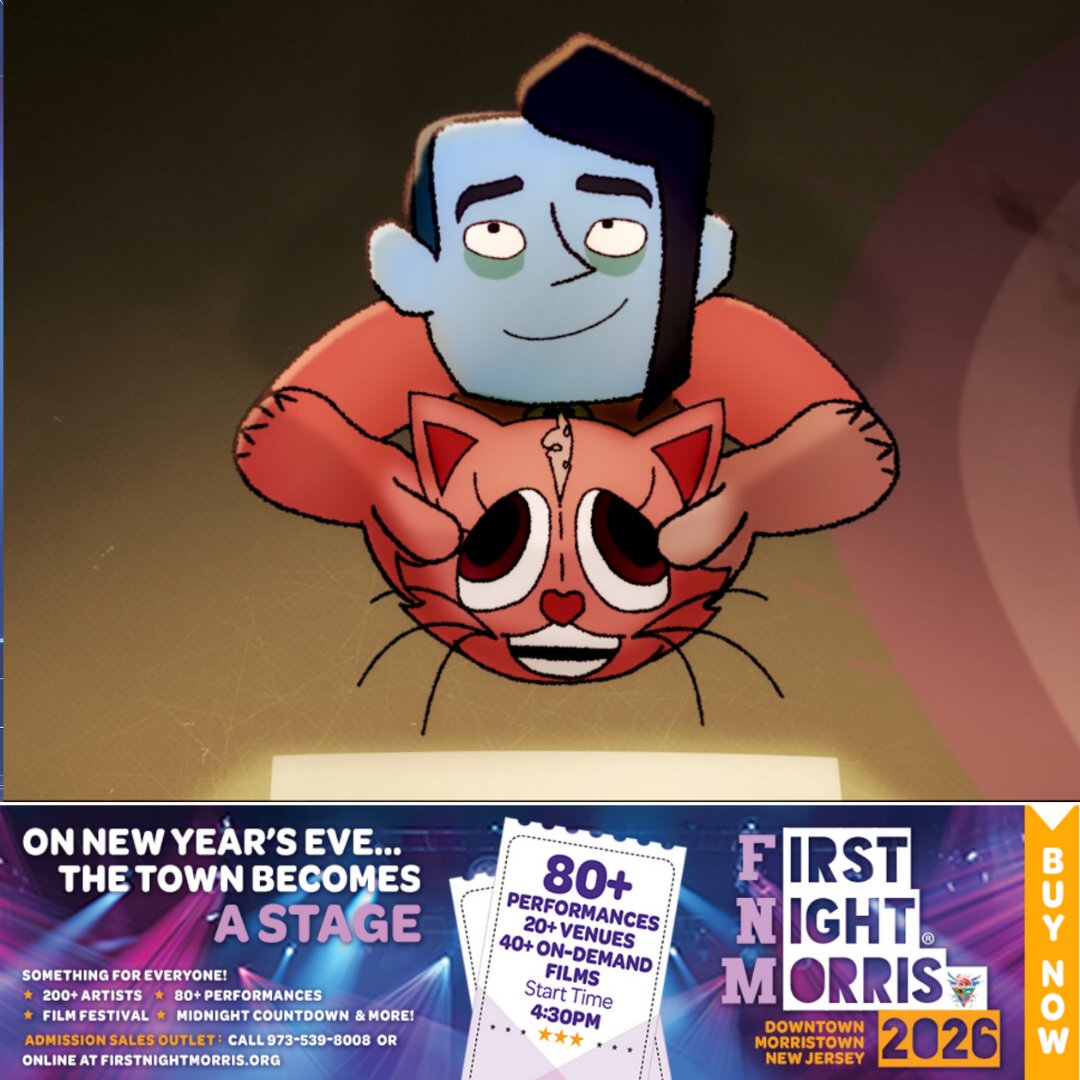 FirstNightMCo's tweet image. Dive into "The Art of Animation!"🎨 

See how a variety of modern animators are pushing boundaries and changing habitats in this film set.

📍Venue 15: County Building Room 526 🕓 Dec 31 | 5:30 PM 🎟️ zurl.co/buC1K 

#Animation #ShortFilms #FirstNightMorris