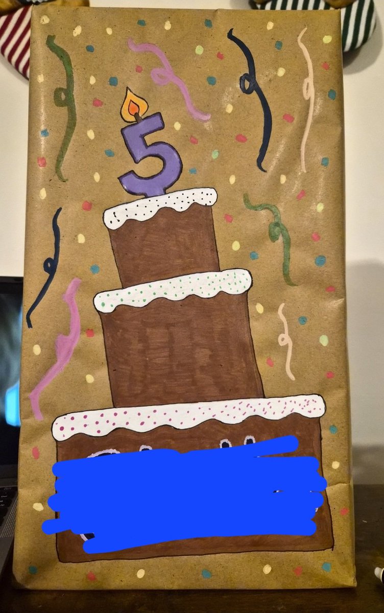 wilhonbe's tweet photo. @dancingshoes06 I love that you are too! These are some from their birthdays, their faces both lit up seeing them🥲 I did the amount of candles for their ages and my daughter wanted to help so she painted the banner. They both painted on a couple of Christmas presents too 😊 https://t.co/LGto38feHm