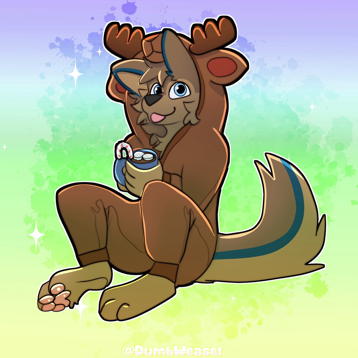 Merry Christmas (Eve) everyone!! Hopefully I’m not too late to try to sneak into the reindeer games!!

🎨: <a href="/WeaselDumb/">DumbWeasel 🐾</a>