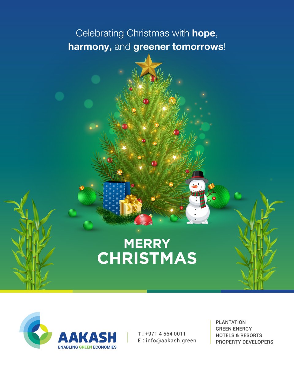 aakashgreen's tweet photo. ✨This Christmas, we celebrate the season of joy with hope, harmony, and a promise of greener tomorrows. 🌿✨
May your days be filled with peace, positivity, and new beginnings.

Warm Christmas wishes from Aakash Green.

#AakashGreen #MerryChristmas #ChristmasWishes #SeasonOfJoy https://t.co/EdQHyKQ7ch