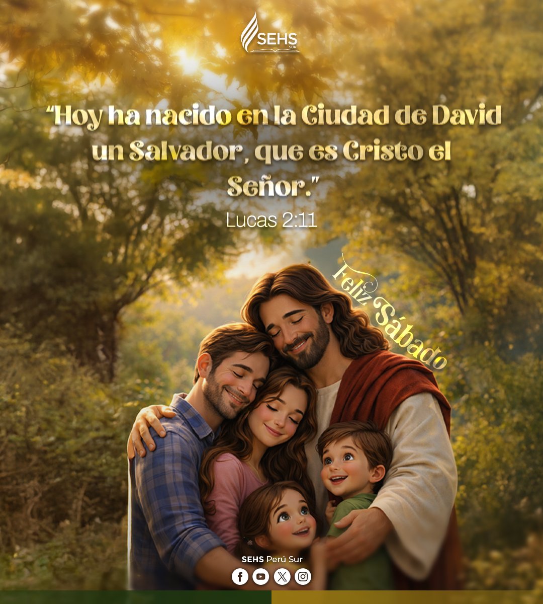 ✨Feliz Sábado✨

"Hoy ha nacido en la Ciudad de David un Salvador, que es Cristo el Señor."
Lucas 2:11

#FelizSábado #SEHS #Sur #UPS #IASD
