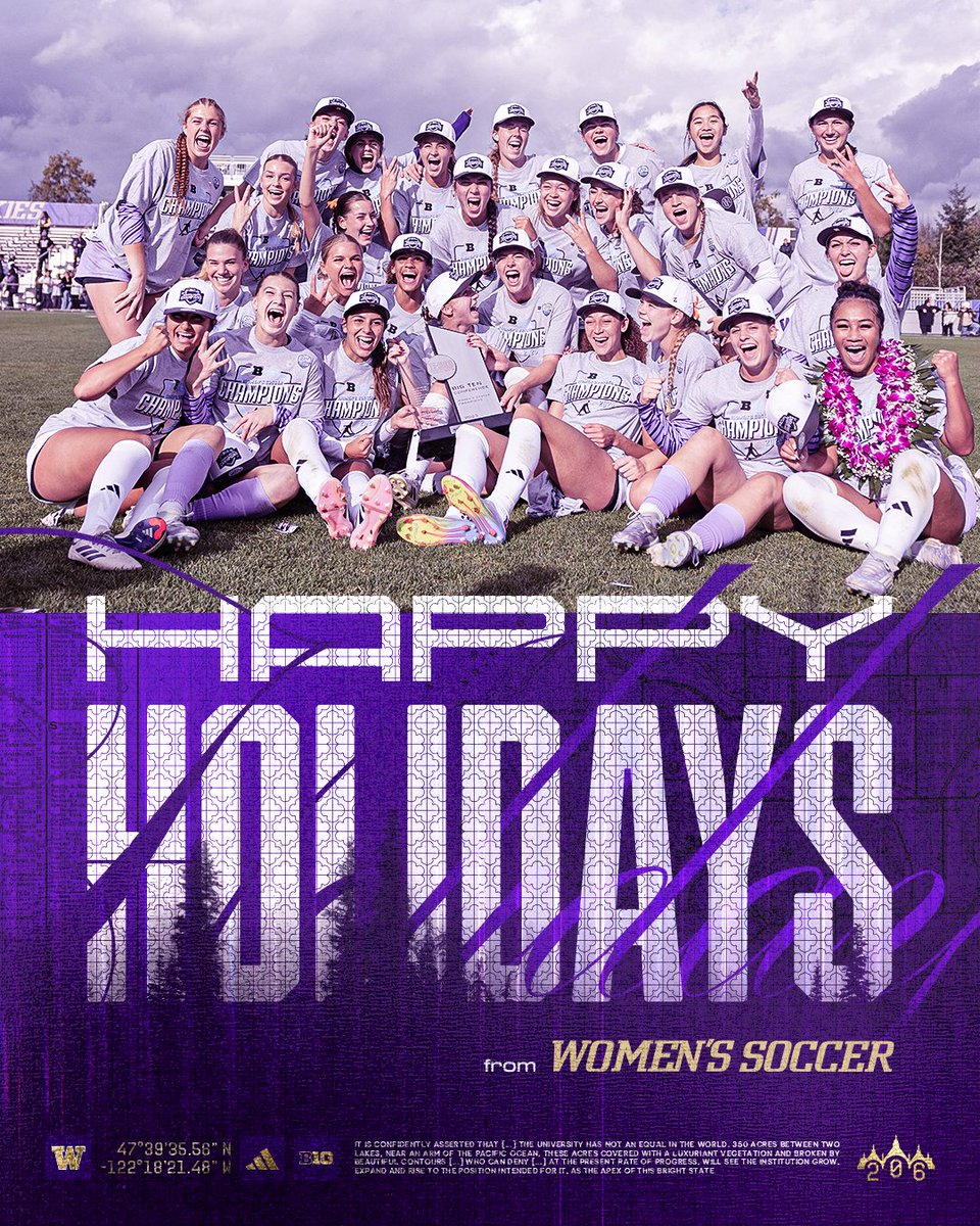 UW_WSoccer's tweet photo. Happy holidays from the Big Ten Champs! https://t.co/WWBangInnq