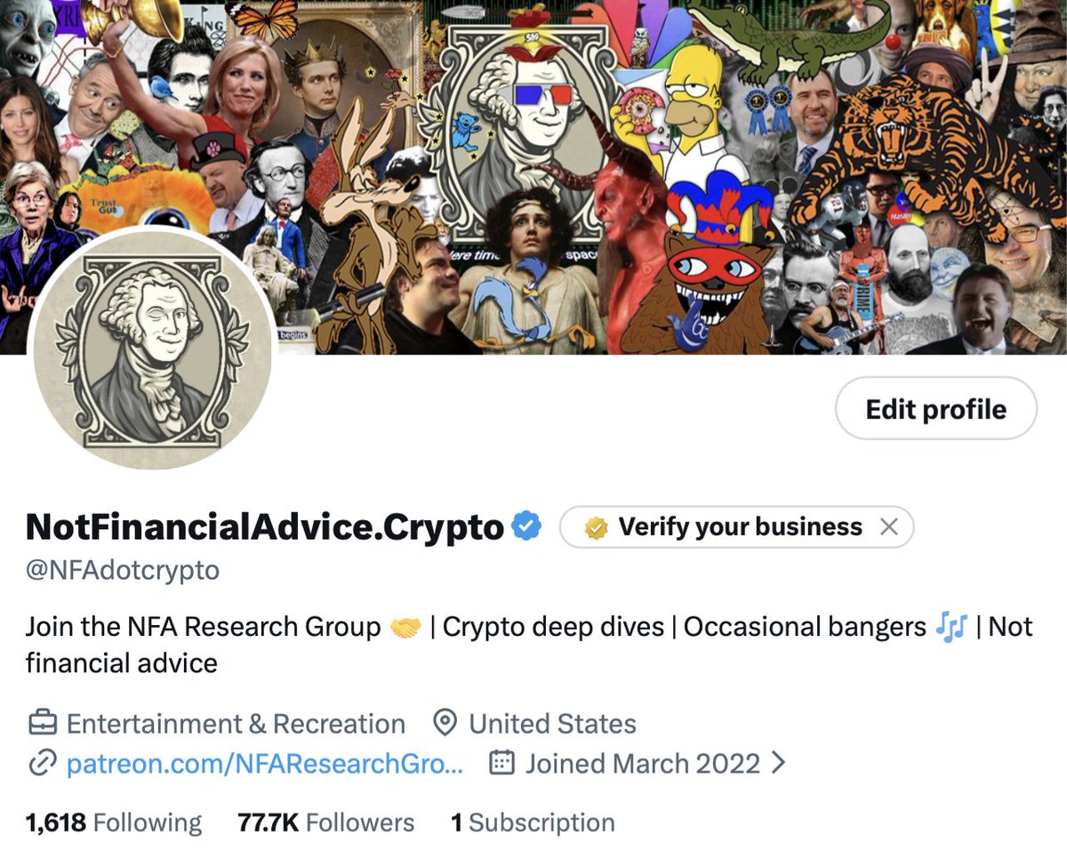 NotFinancialAdvice.Crypto tweet media