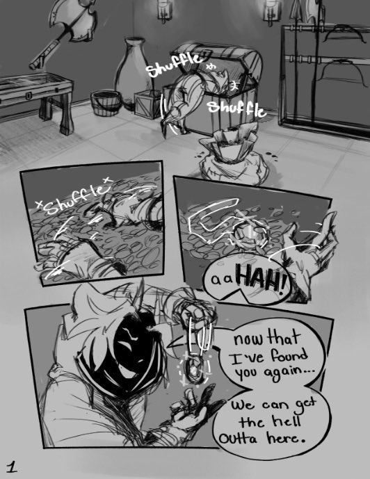 MeoMayox's tweet photo. Script assignment I did :0 

Here’s some pages and the title page! They’re clean roughs but they came out well for doing them in a day! 

I’ll post the other three pages too in another post :D

#art #comic #DnD #ComicArt https://t.co/M7YC3YA8U4