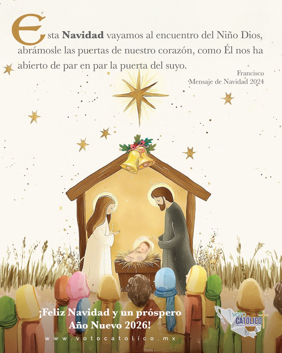 Esta #Nochebuena y #Navidad, se renovará el misterio que no deja de conmovernos: “la Virgen María dio a luz a Jesús, el Hijo de Dios, lo envolvió en pañales y lo acostó en un pesebre”. 

Vayamos a su encuentro. Volvamos al corazón que nos ama y nos perdona.

#FelizNavidad🎄