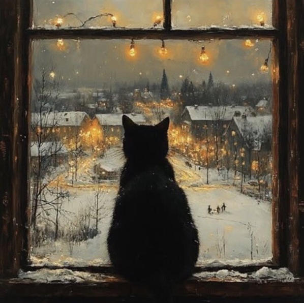 CWC_Company's tweet image. Whether you're patiently waiting for Santa like the cat below, or otherwise celebrating the winter holidays, Columbus Window Cleaning wishes you all the warmest greetings of the season.