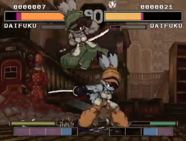 DailyFGC123's tweet image. today's fighting game is mofumofusensen