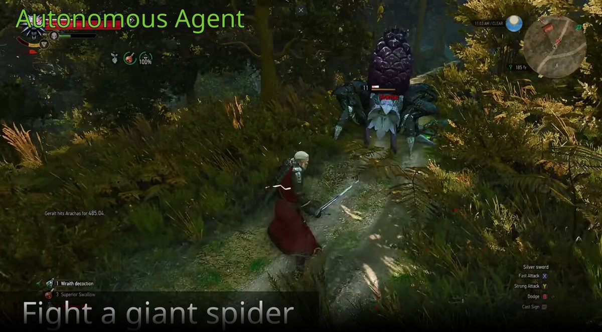 JVCom's tweet image. NVIDIA a présenté son IA qui joue à votre place.

"NitroGen" peut réaliser des quêtes, collecter des ressources et combattre sur plus de 1000 jeux différents. (2D/3D, platformer, open world...)

Elle a ingurgité plus de 40000h de vidéos de gameplay pour reproduire les mouvements…