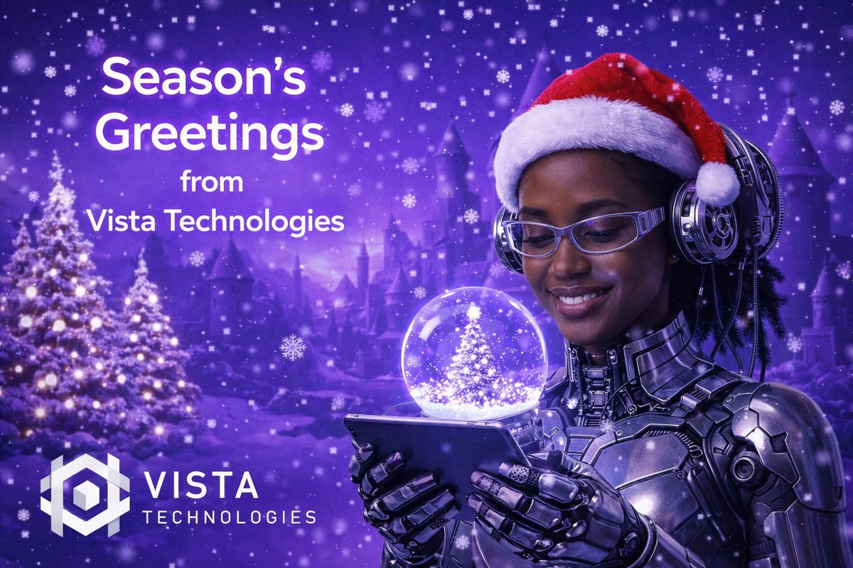 Season’s Greetings 🎄✨

This Christmas, we celebrate bold ideas, meaningful collaboration, and the power of #technology to shape better #digital realities.

#MerryChristmas 

Vista Technologies
Immersive Ideas. Intelligent Solutions.