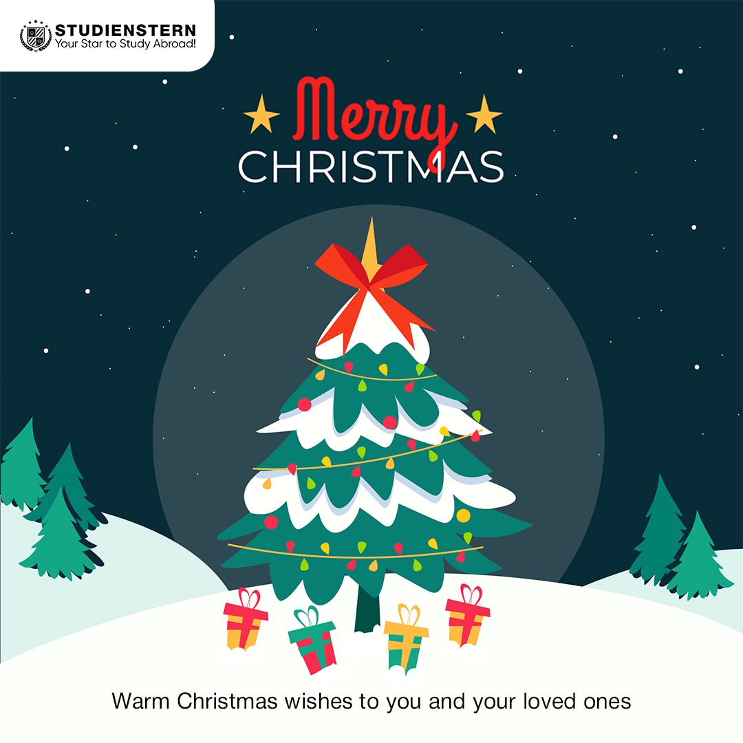 studienstern's tweet photo. 🎄𝗠𝗲𝗿𝗿𝘆 𝗖𝗵𝗿𝗶𝘀𝘁𝗺𝗮𝘀 𝗳𝗿𝗼𝗺 𝗦𝘁𝘂𝗱𝗶𝗲𝗻𝗦𝘁𝗲𝗿𝗻! 🎄
Wishing you and your loved ones a season filled with joy, warmth, and new beginnings.

#MerryChristmas #Studienstern #FestiveWishes #StudyAbroadDreams #SeasonOfJoy #GlobalEducation https://t.co/Gz5Lz2U1go