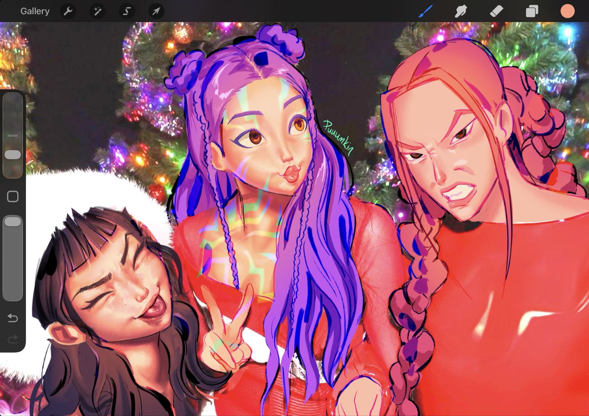 puuumkin's tweet photo. merry christmas i cant finish this in time #huntrix https://t.co/ZegoqbUkrI