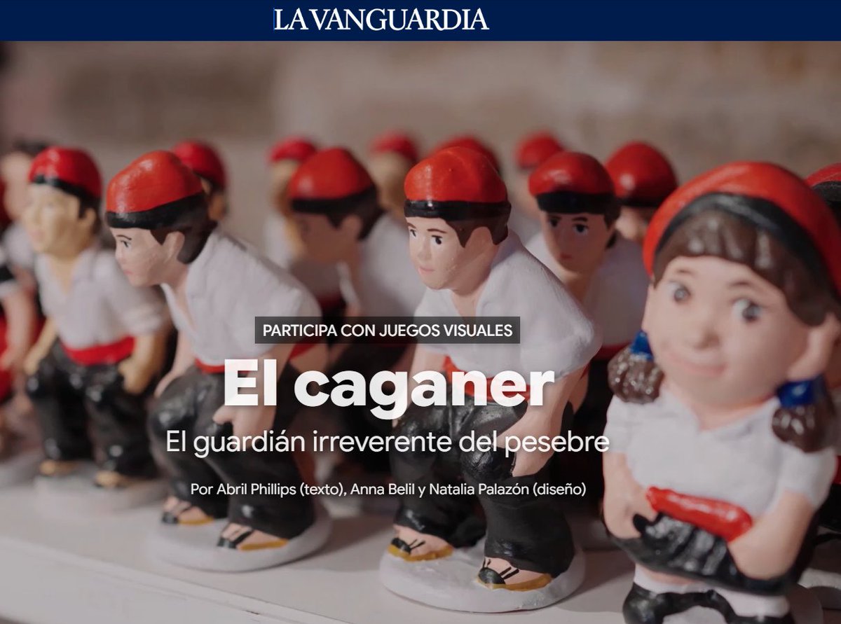 <a href="/TurronesColmena/">Turrones La Colmena</a> <a href="/mrwonderful_/">Mr. Wonderful</a> <a href="/NavarraCapital/">Navarra Capital</a> <a href="/caganers/">Caganer.com</a> <a href="/RavalsTaller/">Ravals Taller</a> <a href="/pessebristesVNG/">Associació Pessebrista Vilanova i la Geltrú</a> <a href="/firadenovembre_/">Fira de Novembre de VNG</a> <a href="/bordegassos/">Bordegassos de Vilanova</a> <a href="/Decorapig/">Decorapig</a> <a href="/MoritzBarcelona/">Moritz Barcelona</a> <a href="/PanesCreativos/">Panes Creativos</a> <a href="/eixoscreativa/">Eixos Creativa</a> <a href="/CaganersDCaldes/">Caganers de Caldes</a> <a href="/baula_editorial/">BAULA</a> <a href="/ArrelsFundacio/">Arrels Fundació</a> <a href="/ArnauVilardebo/">Arnau Vilardebò</a> <a href="/FCBarcelona_cat/">FC Barcelona</a> <a href="/Catculer_/">Catculer</a> <a href="/ElMagoPop/">El Mago Pop</a> <a href="/catenminiatura/">Catalunya en Miniatura</a> <a href="/jordibaste/">Jordi Basté</a> <a href="/SouvenirsCat/">botiga.souvenirs.cat</a> <a href="/CITVendrell/">Comerç del Vendrell</a> <a href="/JordiBeltranIl1/">Jordi Beltran - Illustrator</a> <a href="/xgraset/">Xavier Grasset i Foraster</a> <a href="/som3cat/">3Cat</a> <a href="/abbcblanes/">ABBC Blanes</a> <a href="/comercdevalls/">Comerç de Valls</a> <a href="/BibliotecaVicPB/">Biblioteca Pilarin Bayés de Vic</a> <a href="/RCercleArtistic/">ReialCercleArtístic</a> <a href="/pessebresvivent/">Pessebres Vivents de Catalunya</a> <a href="/AjSantFruitos/">Sant Fruitós Bages</a> <a href="/parlamentcat/">Parlament de Catalunya</a> <a href="/APBanyoles/">Pessebres Banyoles</a> <a href="/FabraiCoats/">Fabra i Coats</a> <a href="/casaentremesos/">La Casa dels Entremesos</a> <a href="/xboronat/">Xavier Boronat</a> <a href="/ajsantcugat/">Aj. Sant Cugat</a> <a href="/tinaaforest/">Tina Forest Illas</a> <a href="/cugatmedia/">Cugat Mèdia</a> <a href="/TerrassaCentre/">Terrassacentre</a> <a href="/FedacPONTMAJOR/">FEDAC Pont Major</a> <a href="/estopaoficial/">Estopa</a> <a href="/gerardquintana/">Gerard Quintana</a> <a href="/GrupManel/">Manel</a> <a href="/JoanmiOliver/">Joan Miquel Oliver</a> 78) 💩 'El #caganer. El guardián irreverente del pesebre'.  

✍️ Article de <a href="/PhillipsAbril/">Abril Phillips</a>.

➡️ Disseny d'#AnnaBelil i #NataliaPalazón.

➡️ Fonts: <a href="/caganers/">Caganer.com</a> i <a href="/AmicsCaganer/">Amics del Caganer</a>.

🧐 Aquí Podeu llegir aquest magnífic article publicat a <a href="/LaVanguardia/">La Vanguardia</a> 👉 tuit.cat/ed0Tz