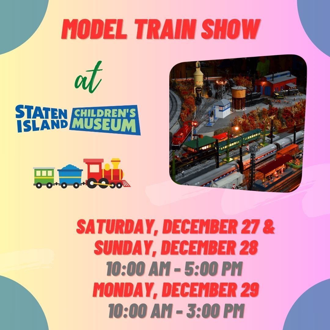 kidsmuseum's tweet image. 🚂  Model Train Show at the Museum! 
Explore the enchanting world of miniature railways with the Staten Island Railway Club. See beautifully detailed model trains come to life in this immersive, family-friendly experience!
All aboard! 🚂 #ModelTrainShow #FamilyFun #forkids